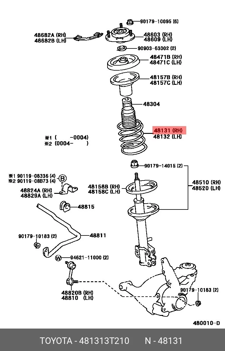 Схема: Пружина передняя FORGA F0503039