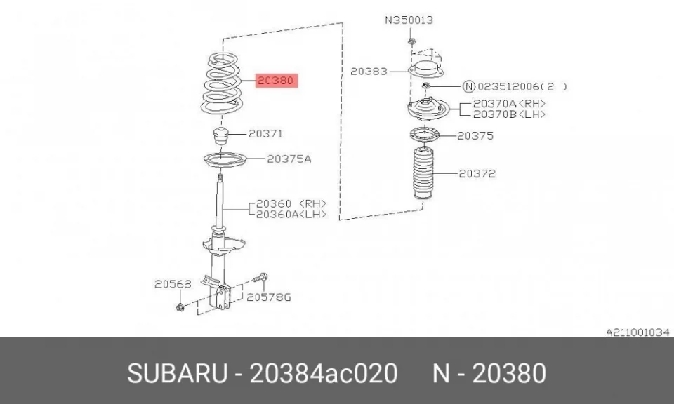 Схема: Пружина задняя FORGA F0503144