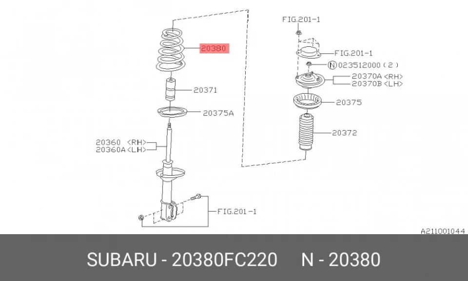 Схема: Пружина задняя FORGA F0503146