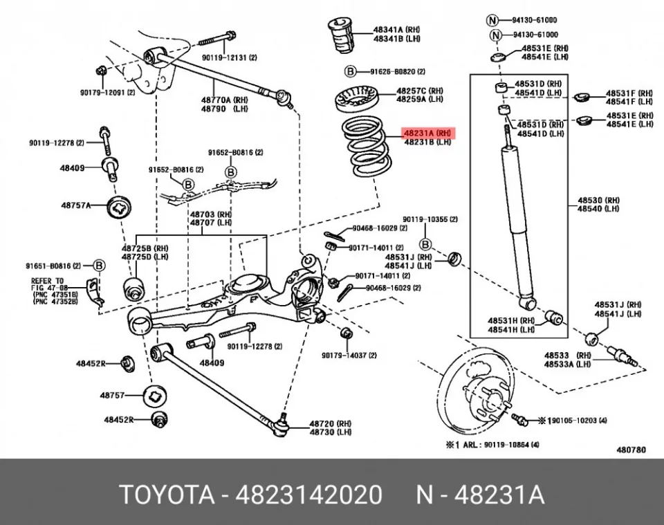 Схема: Пружина задняя FORGA F0503180