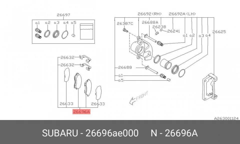 Схема: Тормозные колодки задние FORGA F1509087