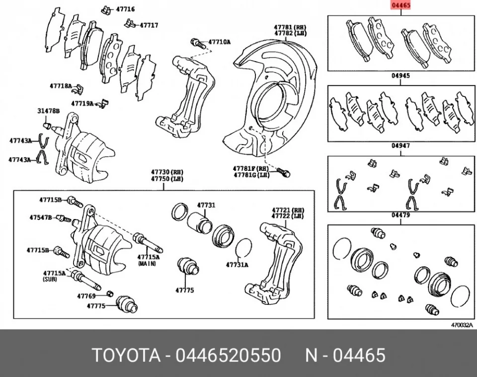 Схема: Тормозные колодки передние FORGA F1509100