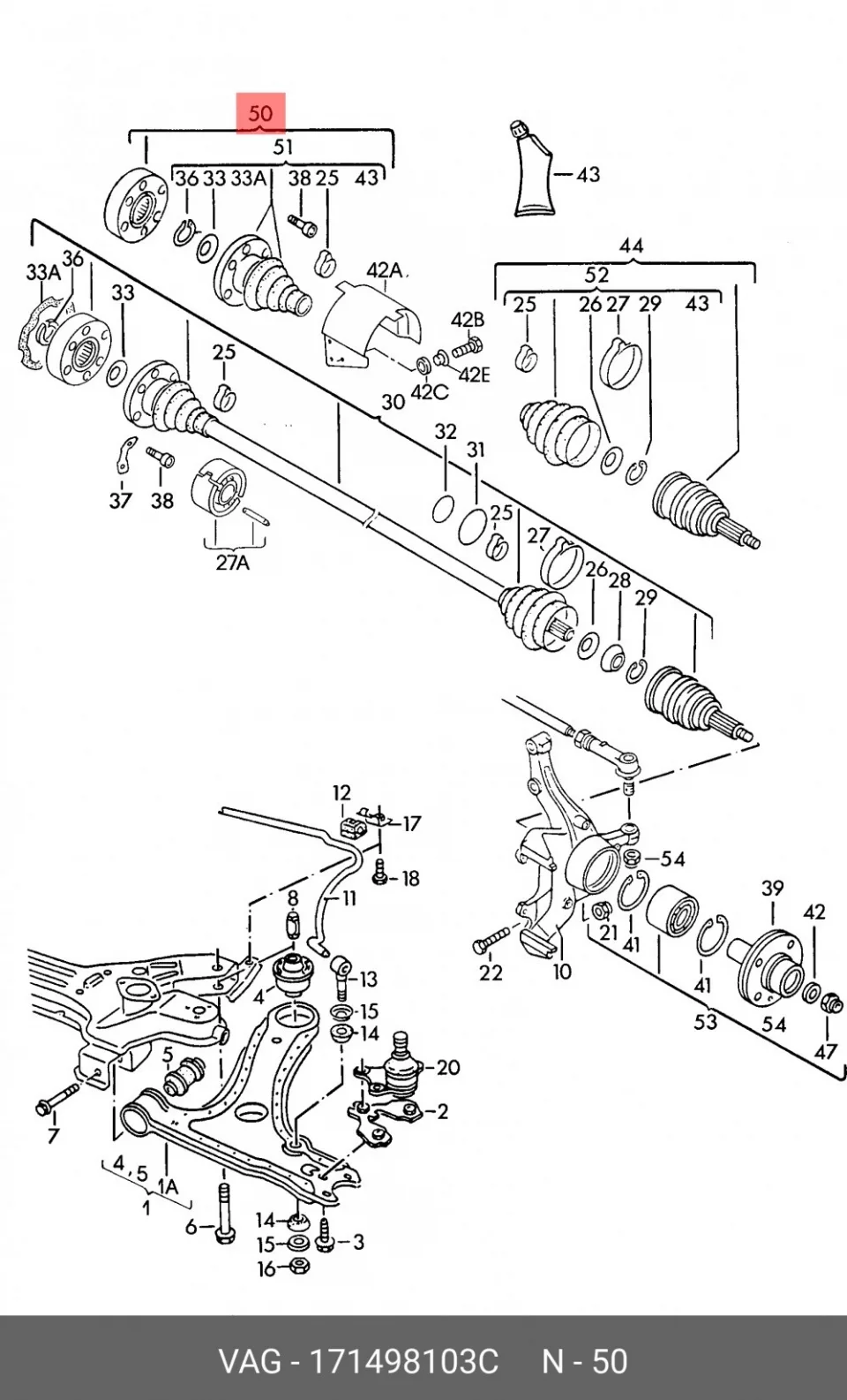 Схема: ШРУС внутренний FORGA F1635102