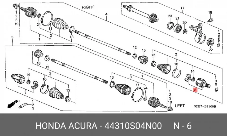 Схема: ШРУС внутренний R FORGA F1635109