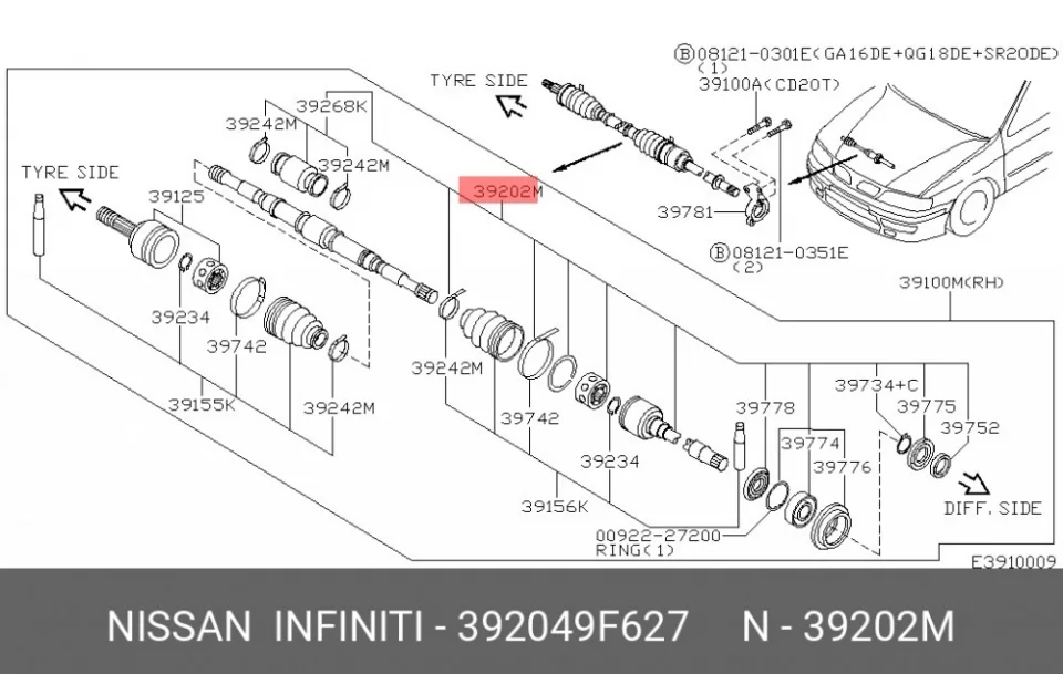 Схема: ШРУС внутренний L FORGA F1635140
