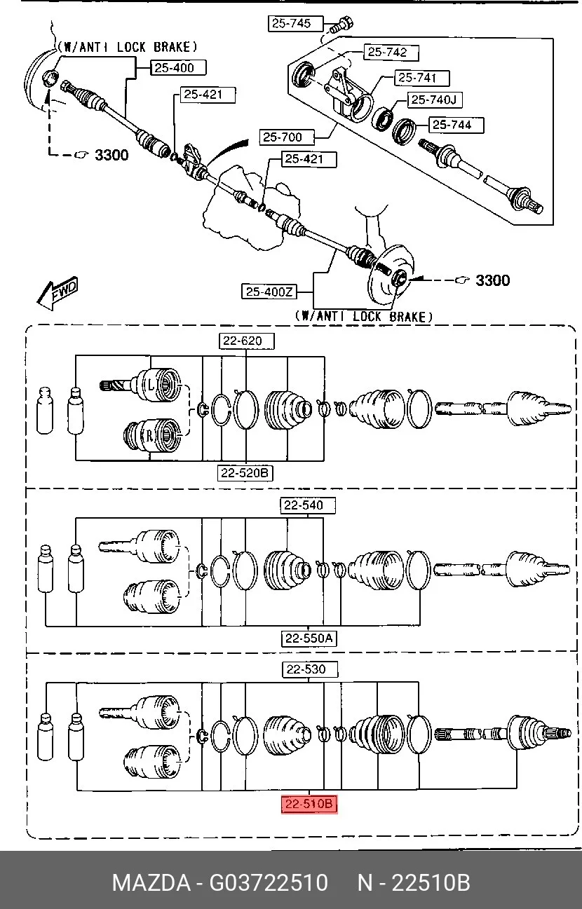 Схема: ШРУС наружный FORGA F1636113