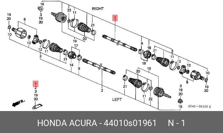 Схема: ШРУС наружный FORGA F1636118