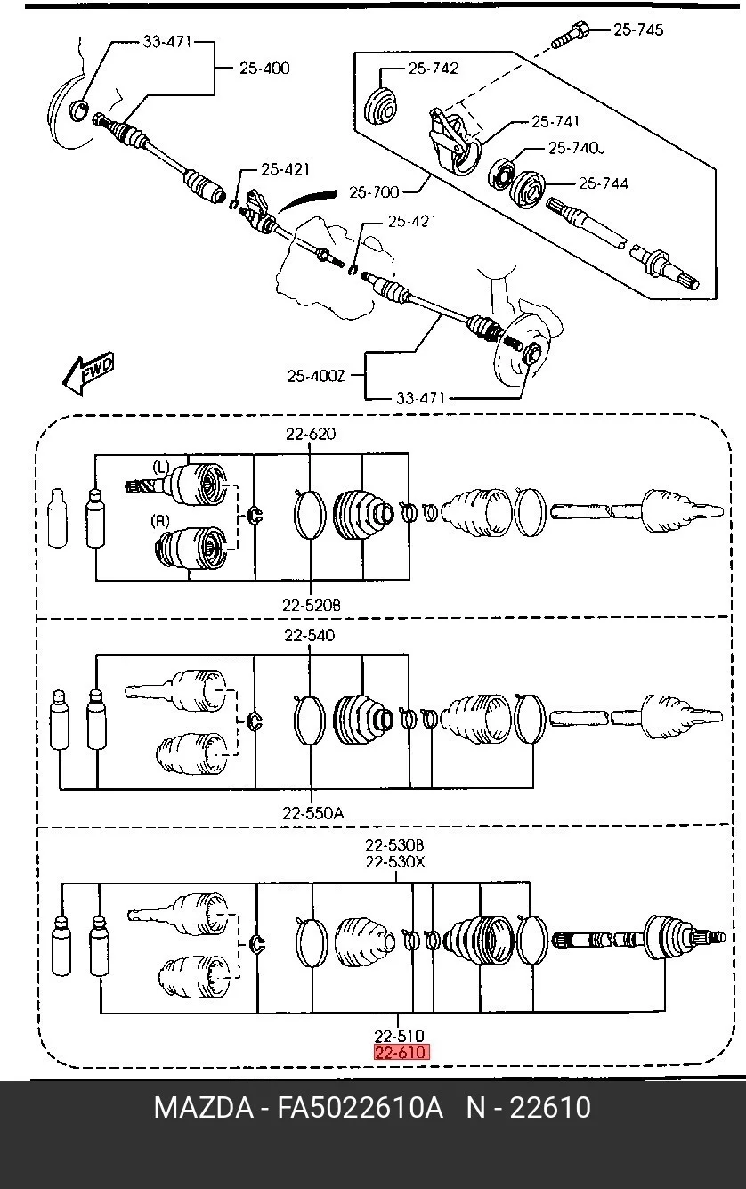 Схема: ШРУС наружный FORGA F1636128