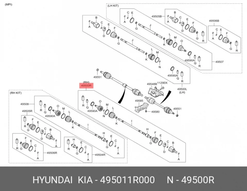 Схема: ШРУС наружный FORGA F1636138