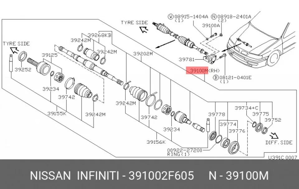 Схема: ШРУС наружный FORGA F1636145