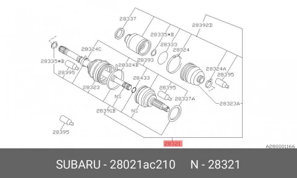 Схема: ШРУС наружный FORGA F1636147