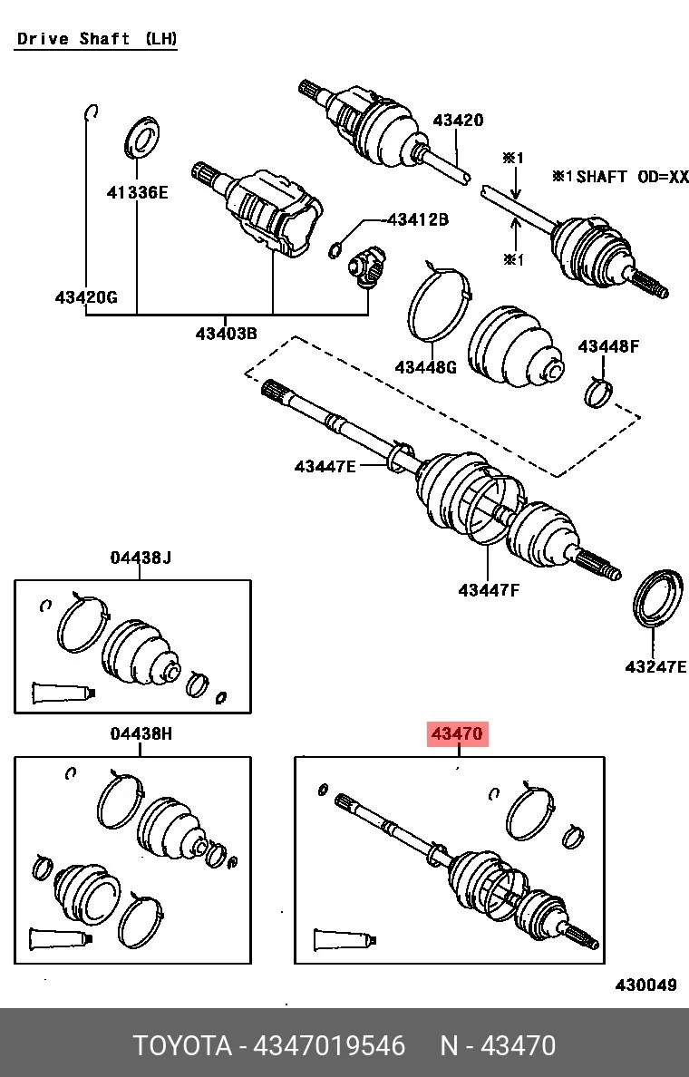 Схема: ШРУС наружный FORGA F1636166