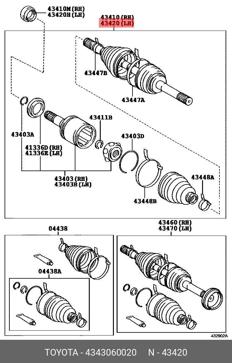 Схема: ШРУС наружный FORGA F1636171
